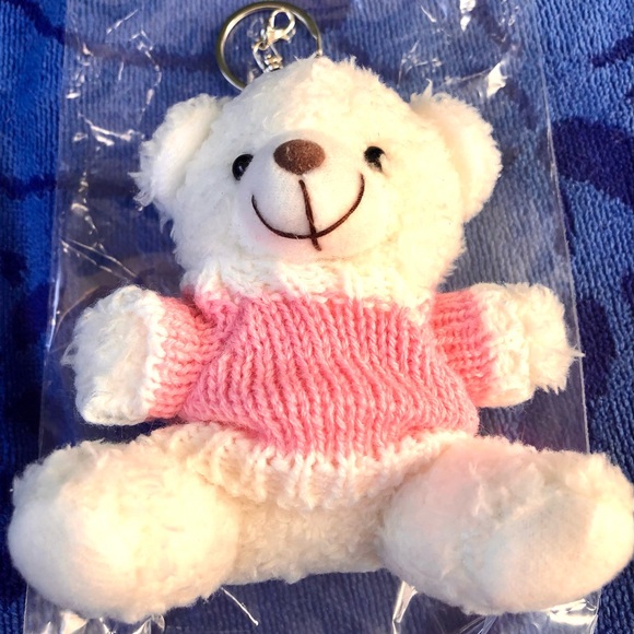 Teddy Bear Handbags - Plush Teddy Keychain - Pink Sweater | SO CUTE | SO HAPPY! 🧸🧸🧸 | Bag Charm | New